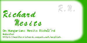 richard mesits business card